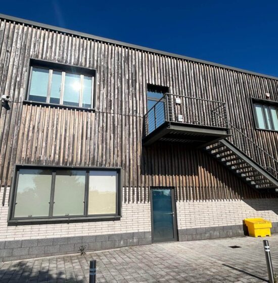 Cladding before from below stairs
